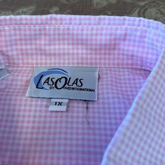 New button up pink and white gingham shirt - Picture 6 of 10